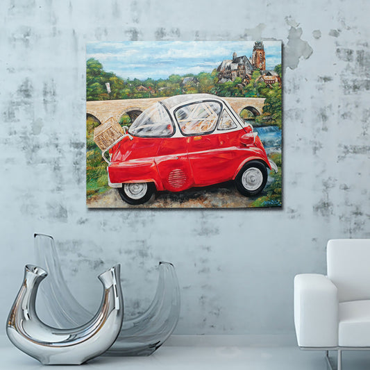 Isetta mit Blick auf Wetzlar