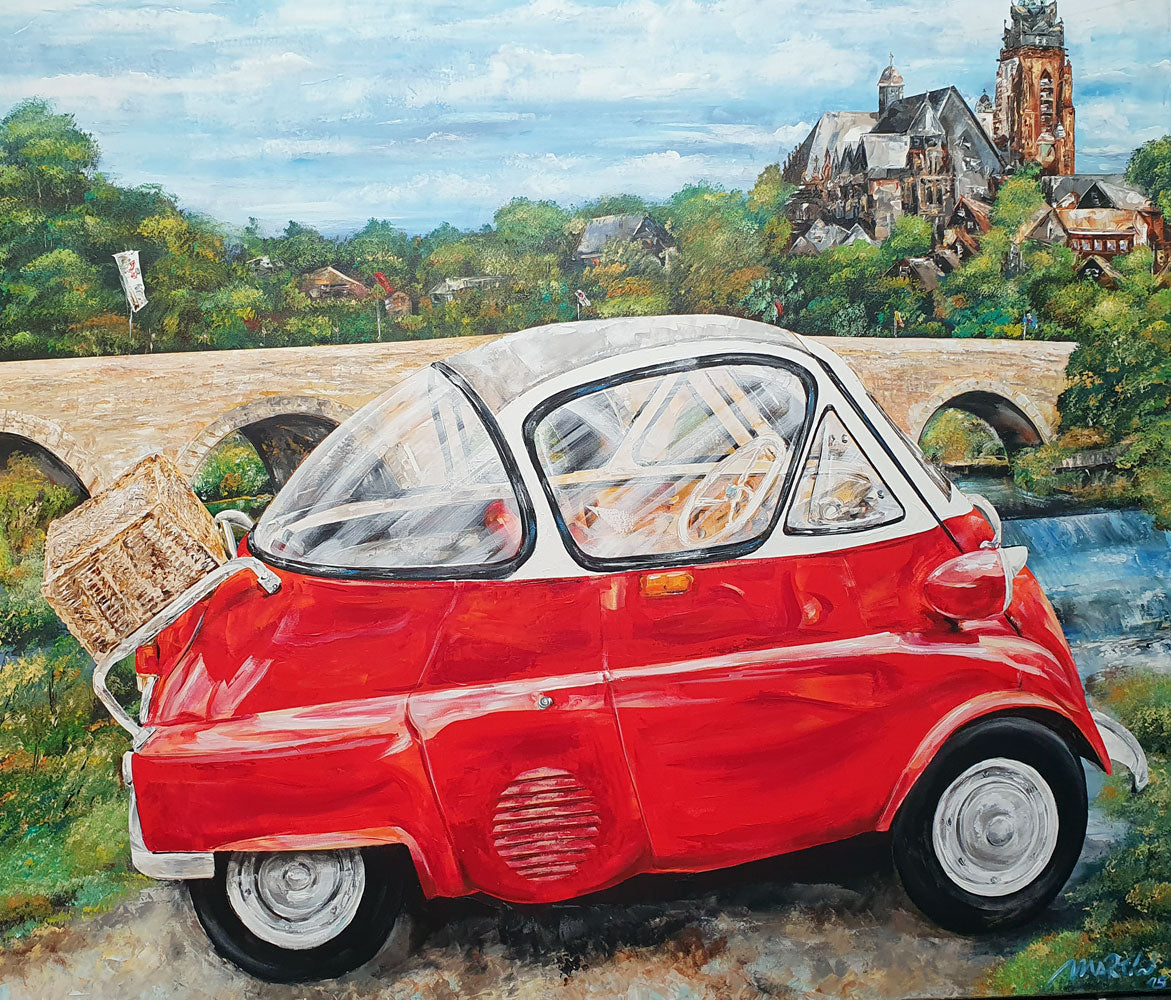 Isetta mit Blick auf Wetzlar